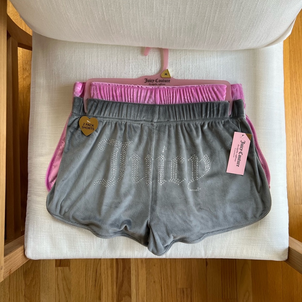 Juicy Couture Gray and Pink Women's Shorts